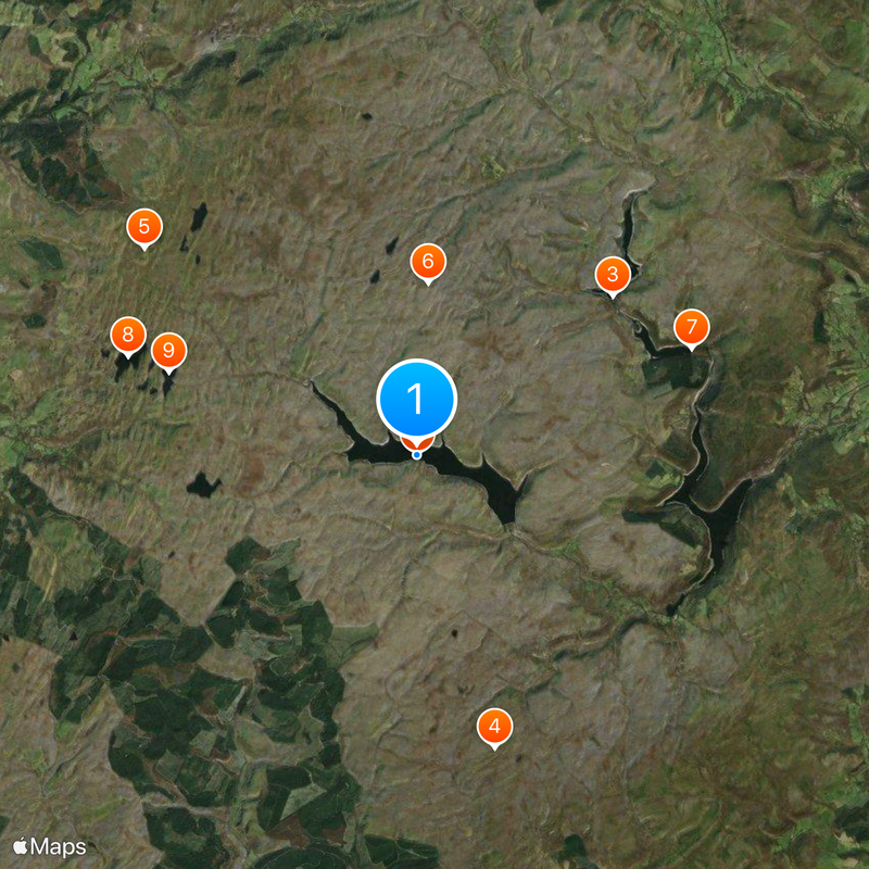 Elan Valley Reservoirs Map