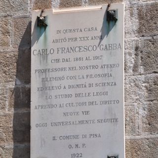 Plaque to Carlo Francesco Gabba