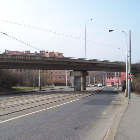 Bridge of Povltavská street over Zenklova street