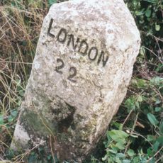 Milestone, Amersham Road; parish boundary with St Peter