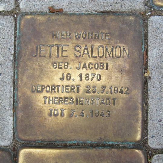 Stolperstein en memoria de Jette Salomon