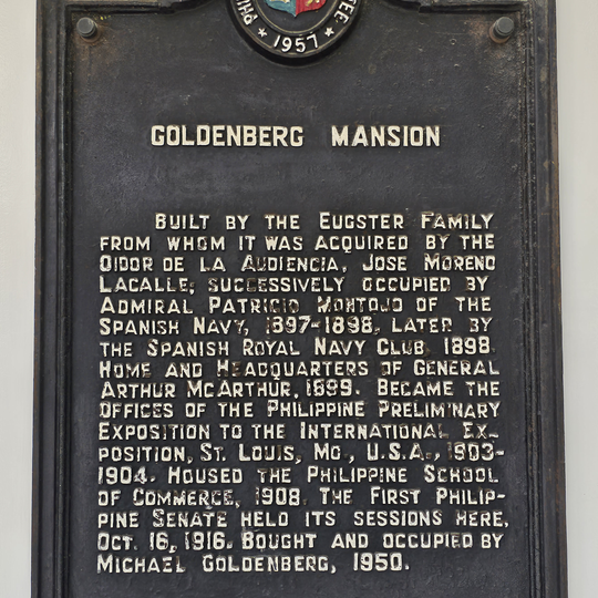 Goldenberg Mansion historical marker