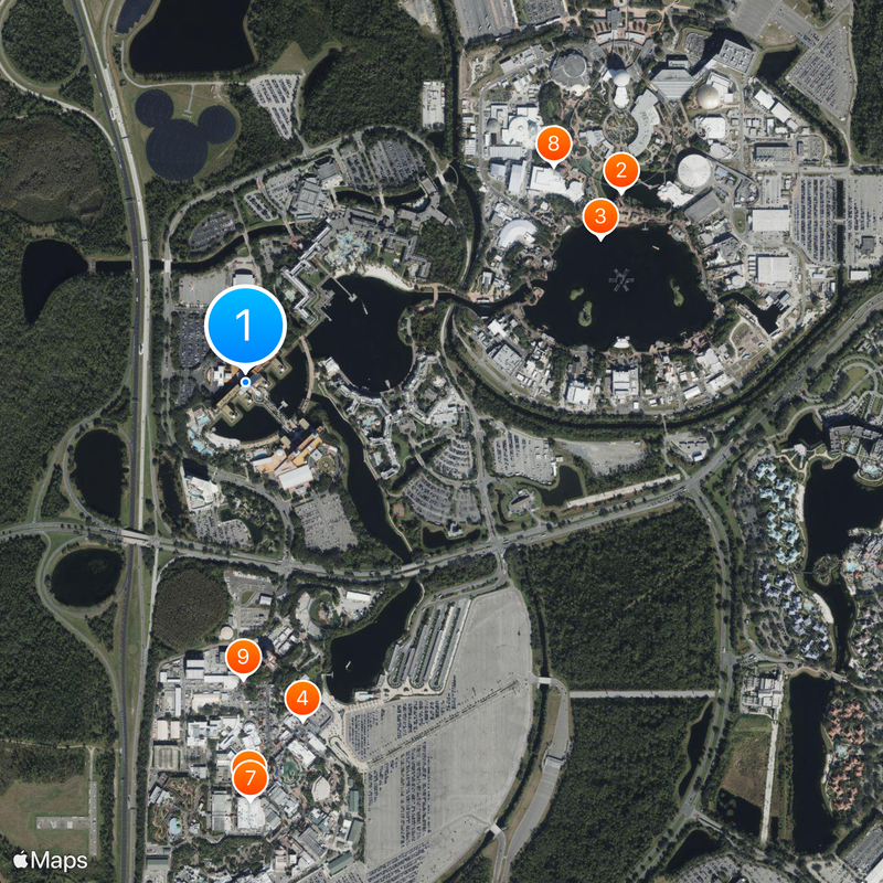 Walt Disney World Dolphin Map
