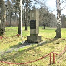 Pomník Oldřichu Novotnému na rozcestí východně od Lipové