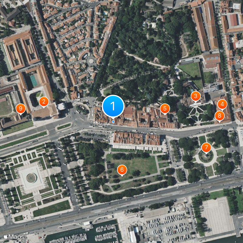 Pastéis de Belém Mapa