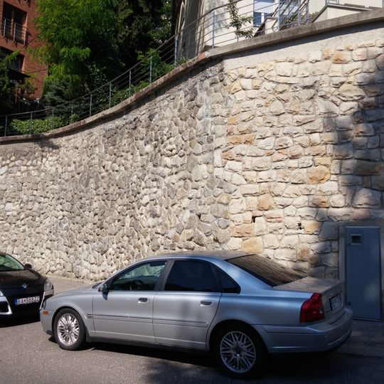 Vila Ing. Wilhelma Walta, múr oporný s oplotením