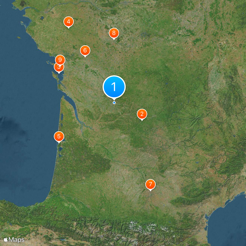 Nouvelle-Aquitaine Carte