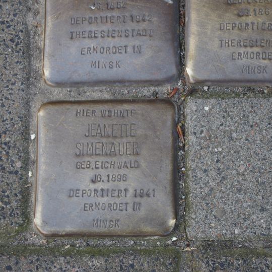 Stolperstein für Jeanette Simenauer