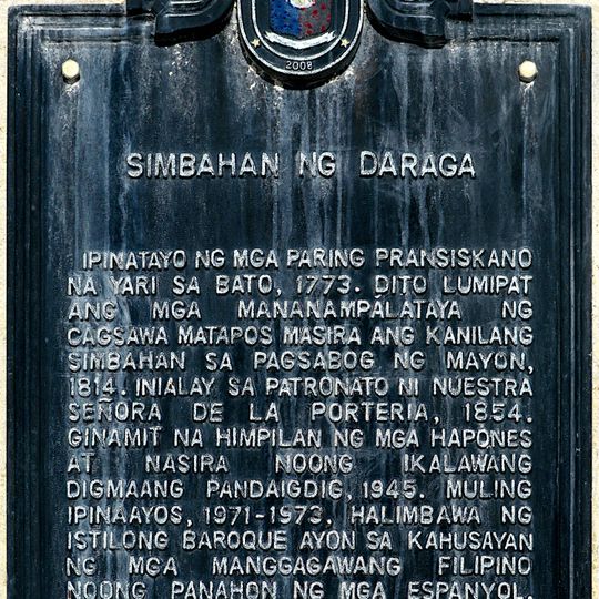 Church of Daraga historical marker
