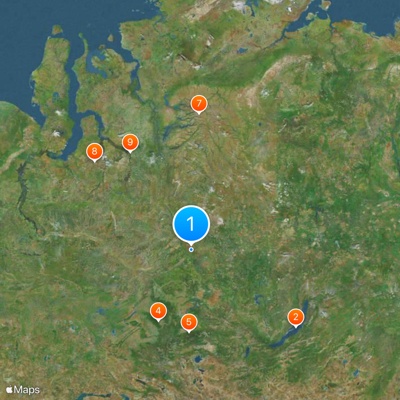 Kraj Krasnojarski Mapa