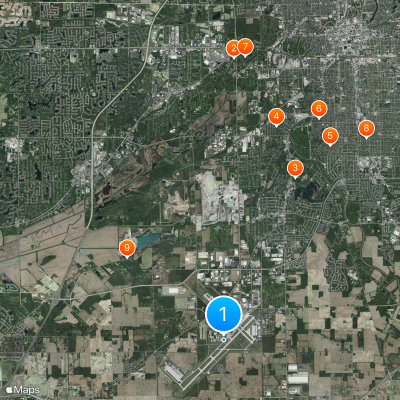 Fort Wayne International Airport Map