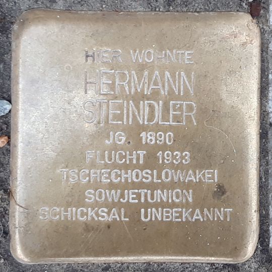 Stolperstein dedicated to Hermann Steindler
