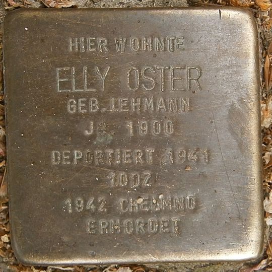 Stolperstein dedicated to Elly Oster