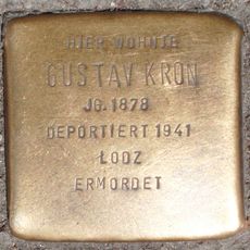 Stolperstein en memoria de Gustav Kron
