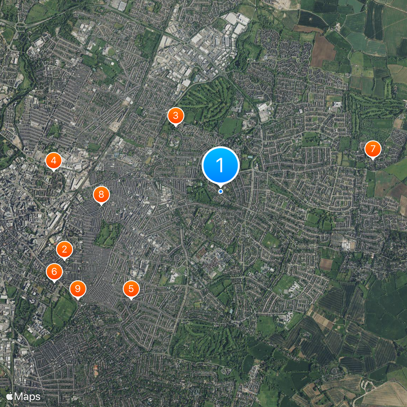 Leicester East Map