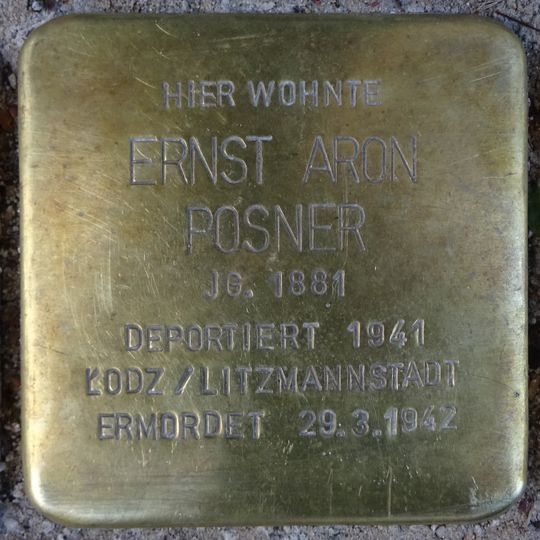 Stolperstein em memória de Ernst Aron Posner