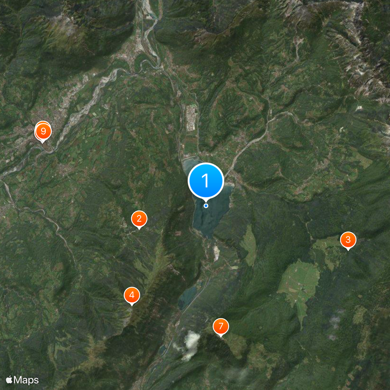 Lago di Santa Croce Map