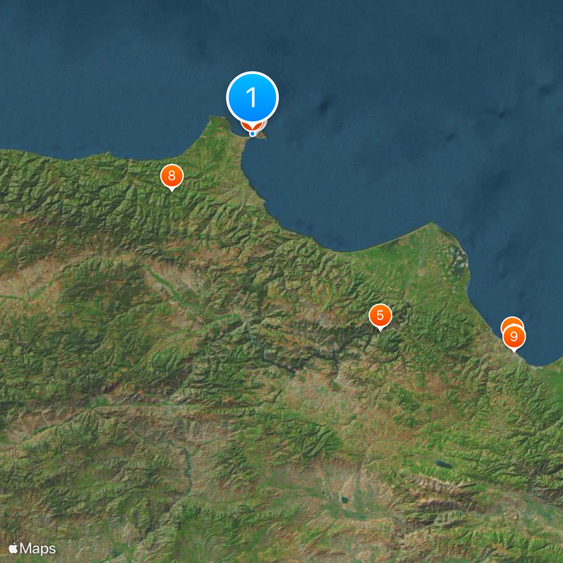 Sinop Fortress Prison Karte