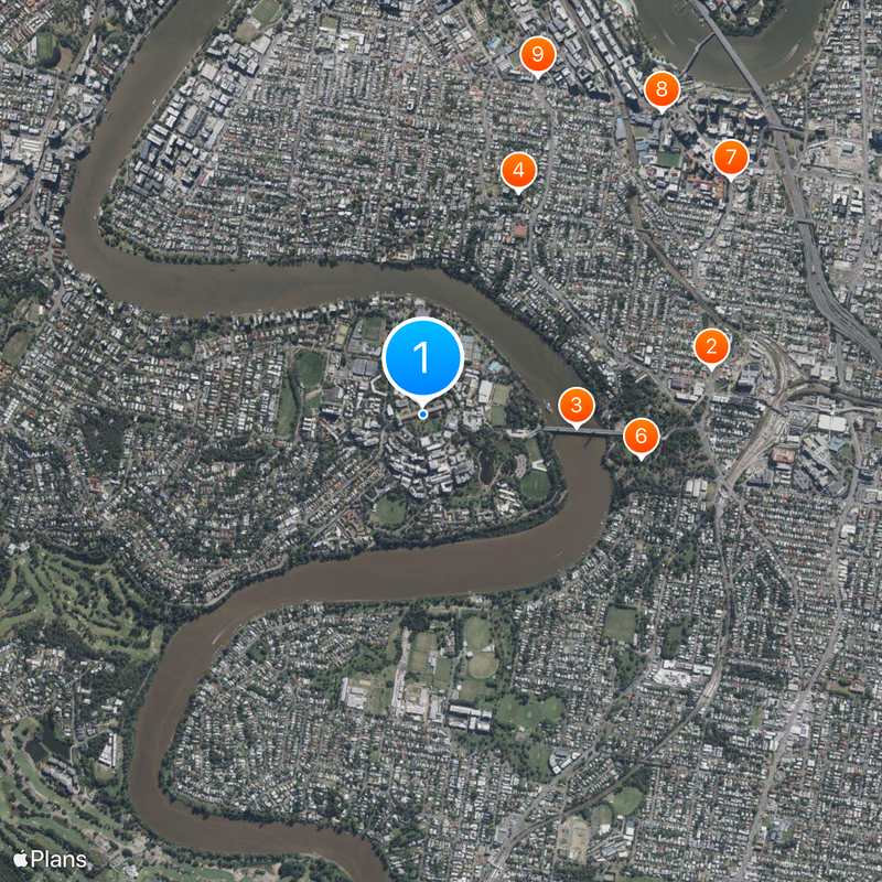 University of Queensland Map