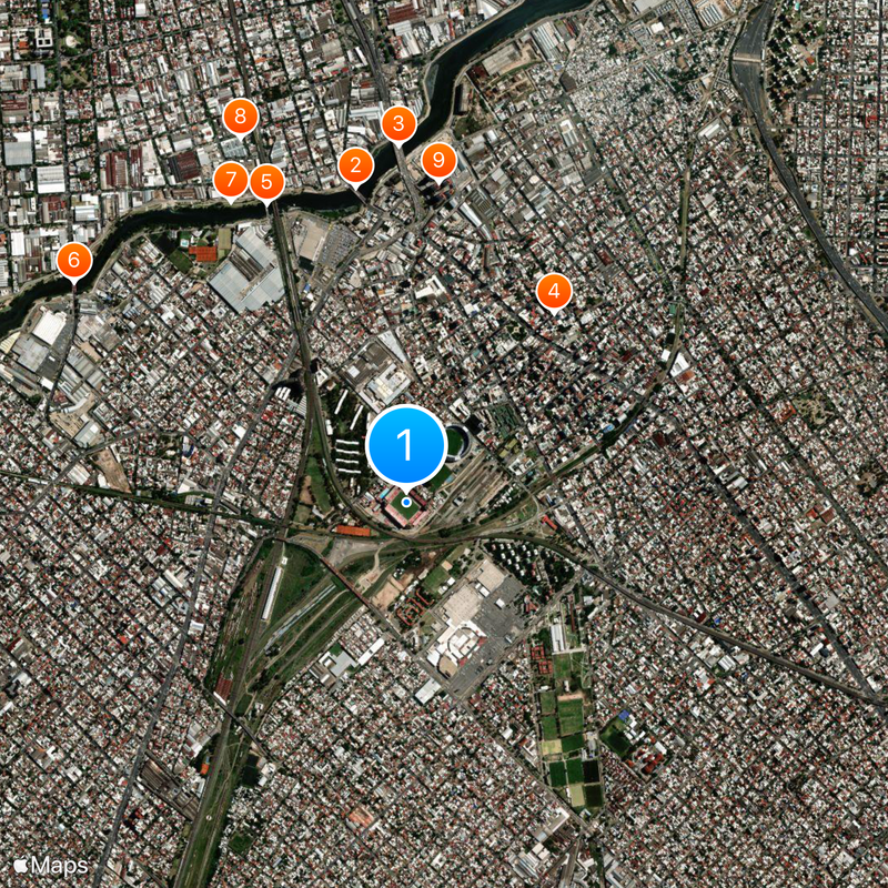 Estadio Libertadores de América Mappa