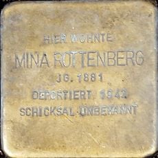 Stolperstein dedicated to Mina Rottenberg