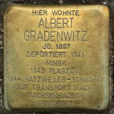Stolperstein dedicated to Albert Gradenwitz