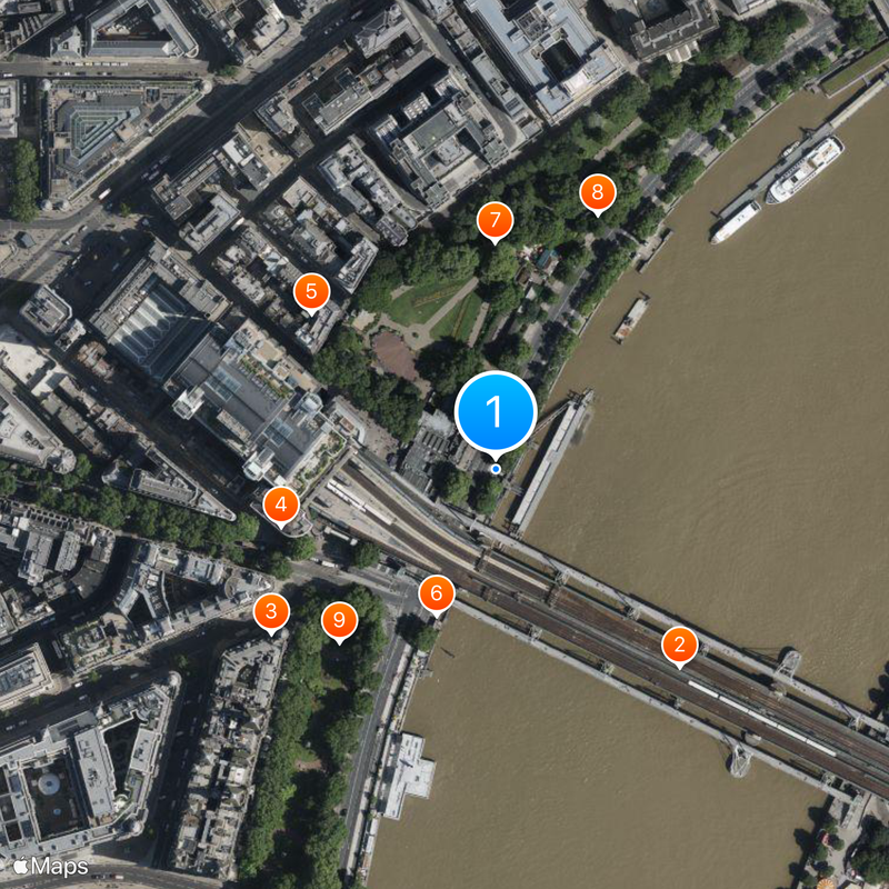 Victoria Embankment Map