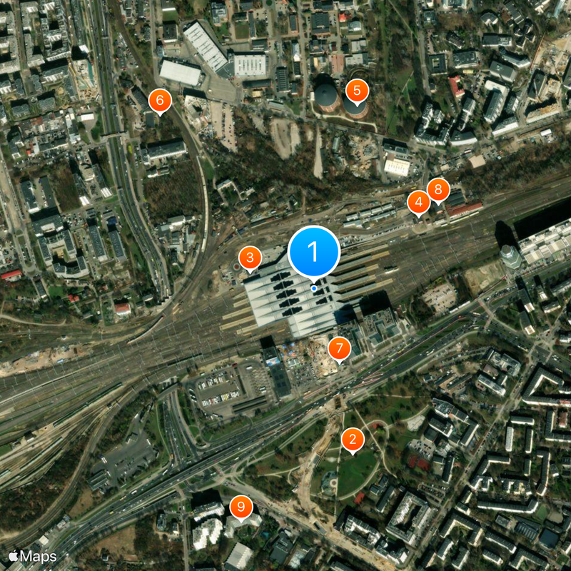 Warszawa Zachodnia train station Map
