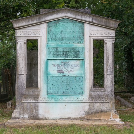 Tomb of the Rider Family in Hampstead Cemetery