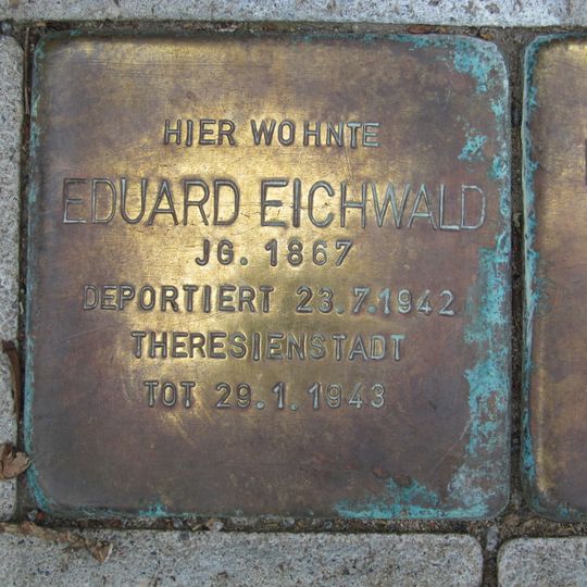 Stolperstein en memoria de Eduard Eichwald