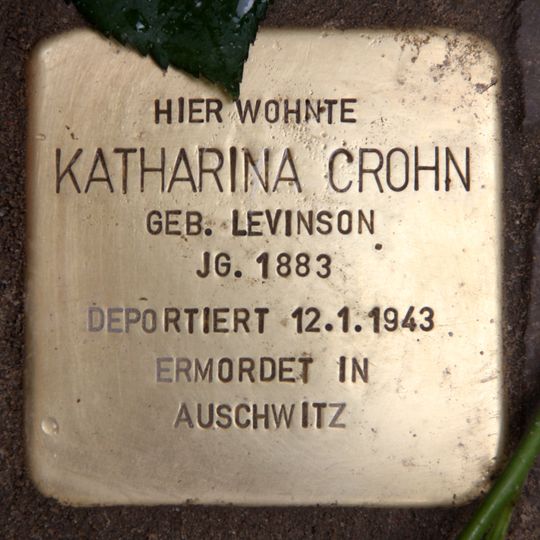 Stolperstein en memoria de Katharina Crohn