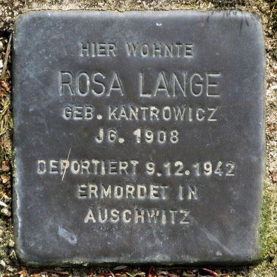 Stolperstein en memoria de Rosa Lange