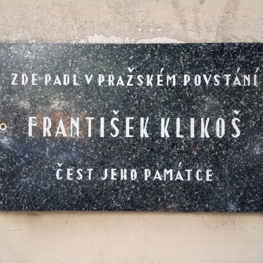 František Klikoš plaque