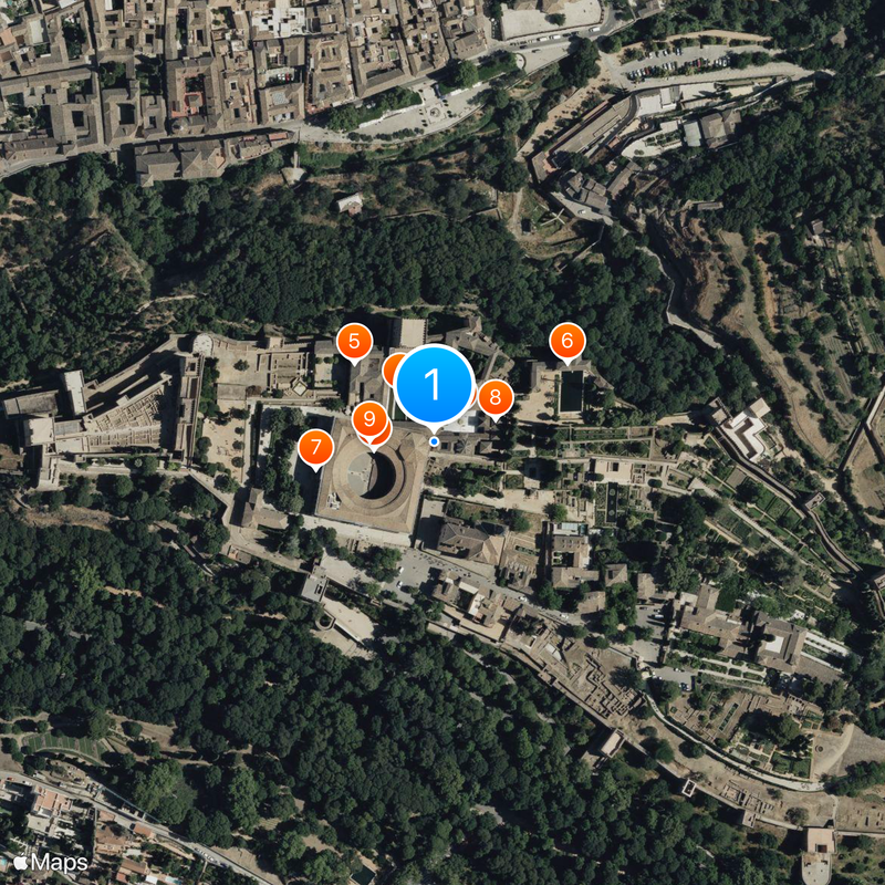 Palace of Charles V Map