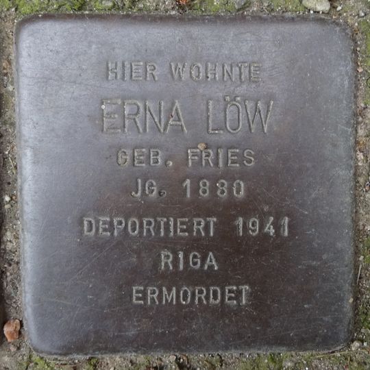 Stolperstein à la mémoire d’Erna Löw