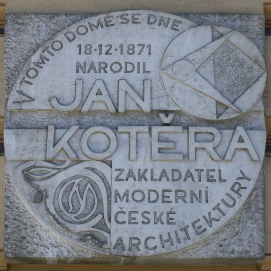 Plaque of Jan Kotěra