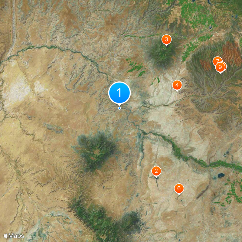Four Corners Monument Map