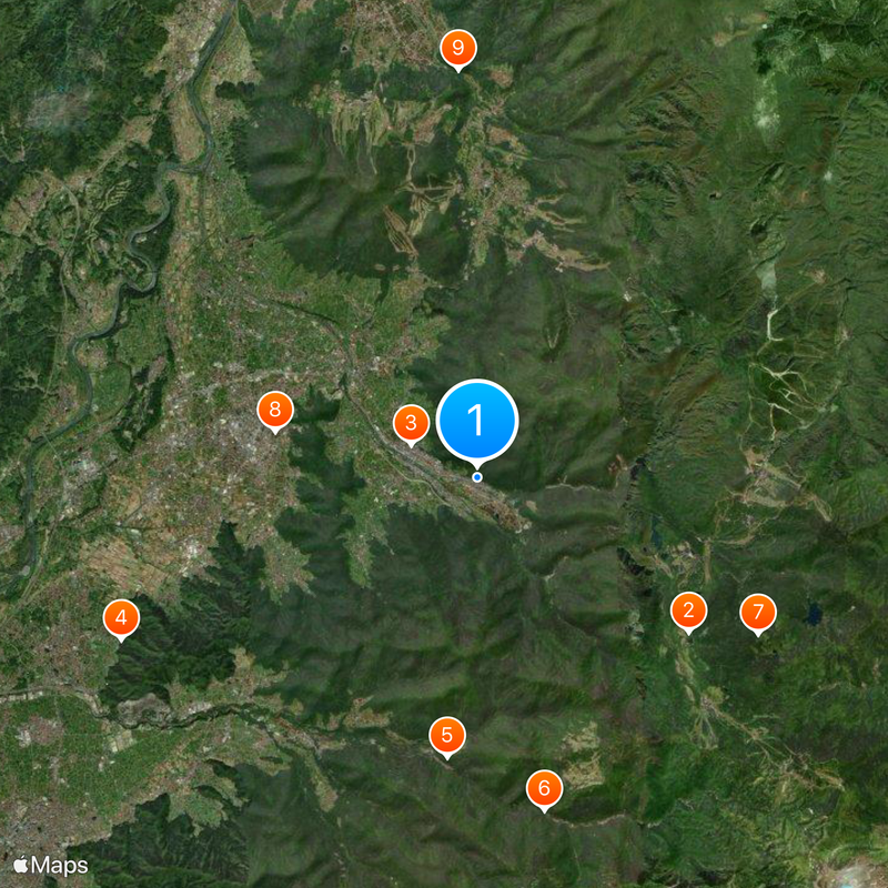 Shibu Onsen Map
