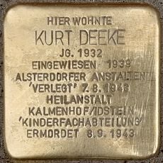 Stolperstein en memoria de Kurt Deeke