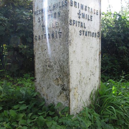 Milepost, between Duster House and Fairfield