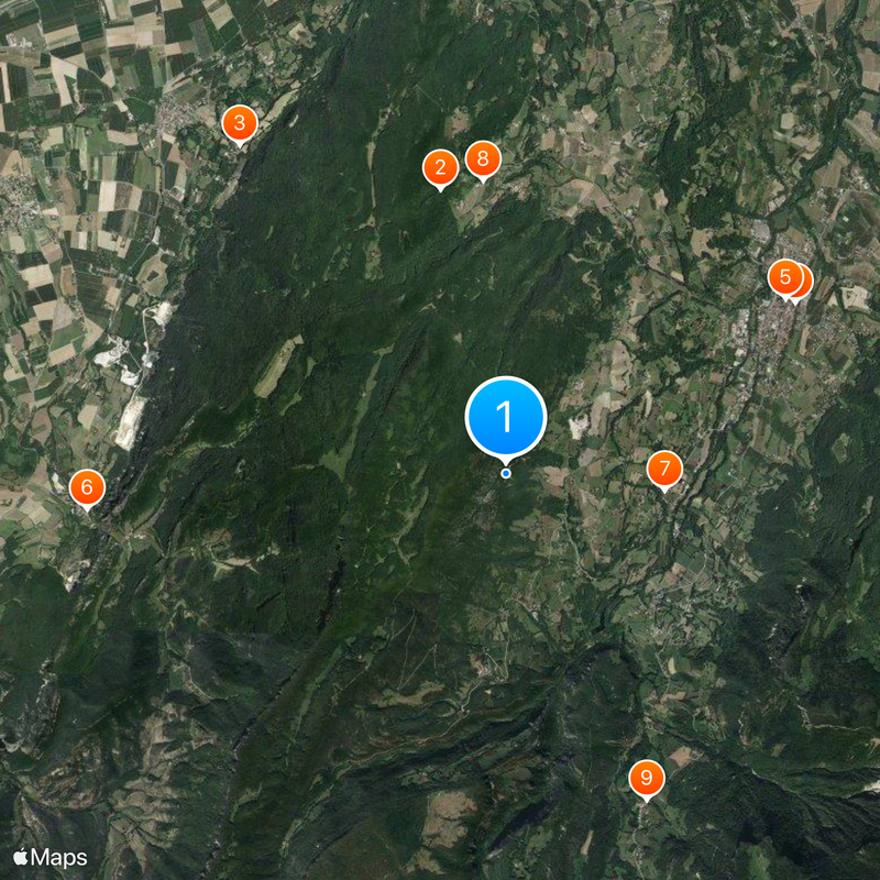 Dauphiné Mapa