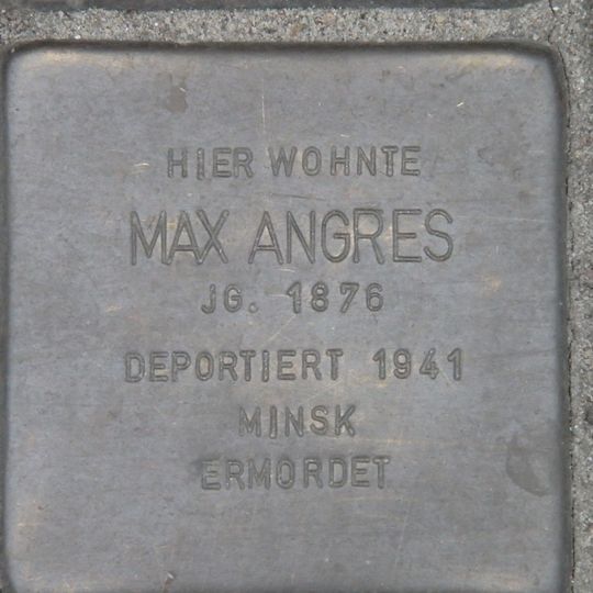 Stolperstein à la mémoire de Max Angres