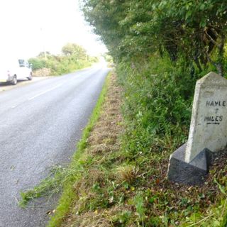 Milestone On The North-East Side Of The B3302, At Ngr Sw6330130715