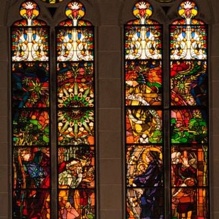 Stained glass windows by Mehoffer in Fribourg, Switzerland