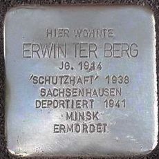 Stolperstein em memória de Erwin ter Berg