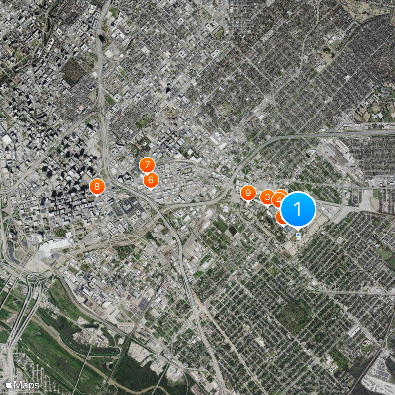 Gexa Energy Pavilion Mappa