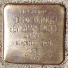 Stolperstein dedicated to Edgar Heinrich Heymann-Emden