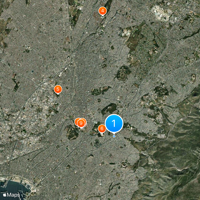 Atene Centrale Mappa