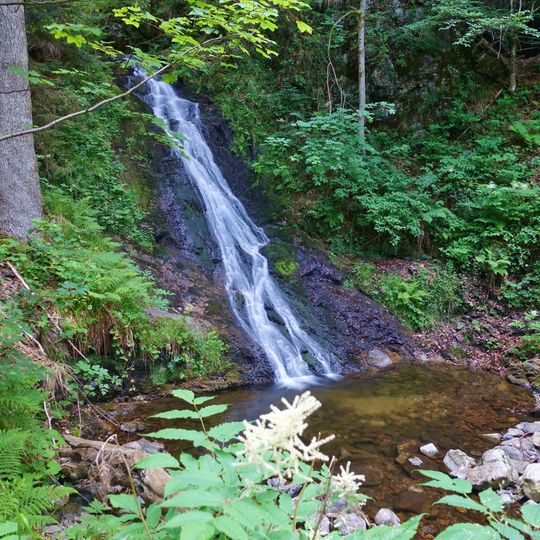 Kaskadenartiger Wasserfall im Verl. d. Rüttebachs