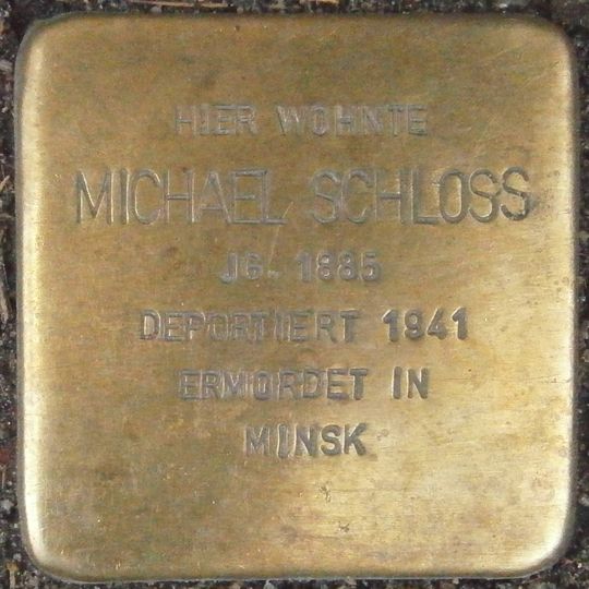 Stolperstein dedicated to Michael Schloss